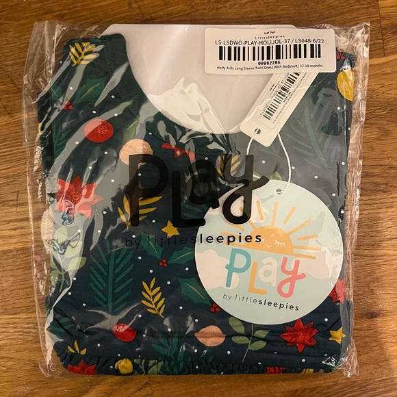 Little Sleepies Play - Holly Jolly Twirl Dress with bodysuit, 12-18 mo - NIB - Picture 2 of 2